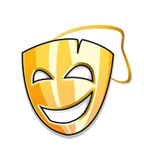 gold smiling vector mask