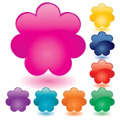 Deurstickers Set of unusual multicolored buttons, part 3, vector illustration © MarketOlya