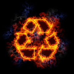 Fiery Recycling symbol.