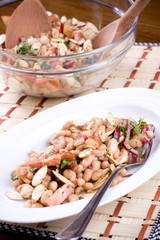 bean salad with bacon