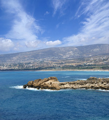Fototapeta na wymiar Aerial view of the beautiful island of Cyprus