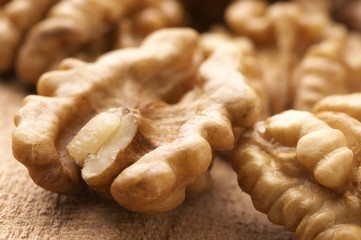 Walnuts close-up