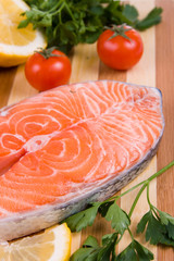 Raw salmon