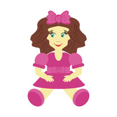 doll on white background