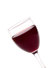 Red wine in a wine glass