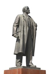 Fototapeta na wymiar Lenin statue isolate