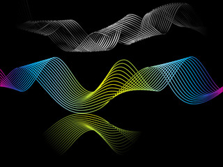 01abstract rainbow wave isolated