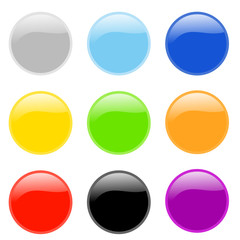 Set of glossy website buttons