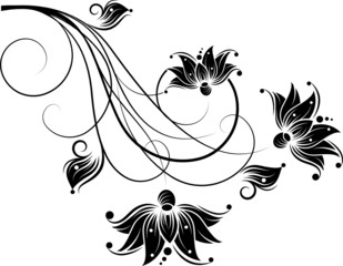 Floral abstract design element.