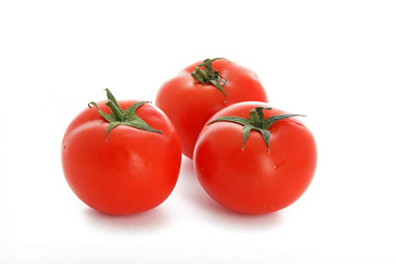 red tomato  vegetables   isolated on white background