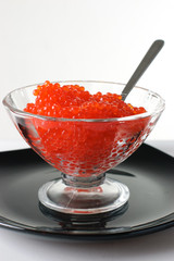 caviar in a glass vase