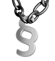 Obraz premium paragraph mit Kette