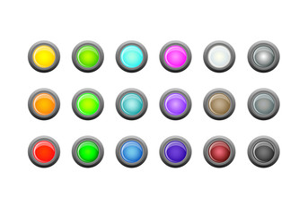 Colorfull round buttons