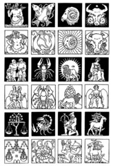 Vintage Astrology Signs (2 different series)