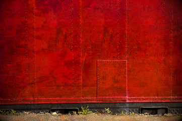 abstract red metal barrier with grunge texture - 22711501