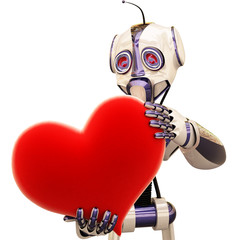 robot and heart