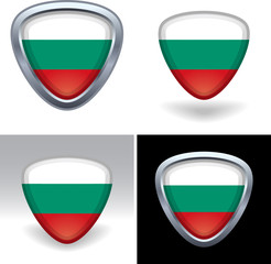 Bulgarian Flag Crest Button