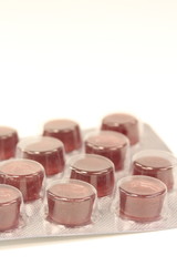 verpackte Hustenbonbons