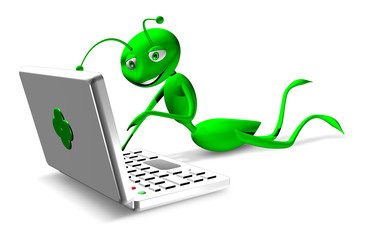 Formica al Computer-Technological Ant-cartoon 3d
