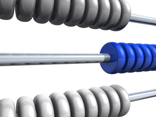 3D Rechenschieber - Silber Blau - freigestellt 02