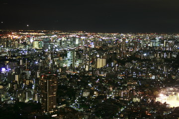 Fototapeta na wymiar Tokio Megacity w nocy