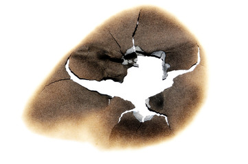 burned hole