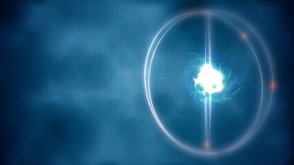 Loop background with atom model