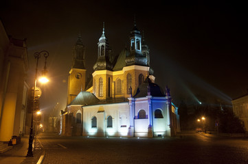 Cathedral Church in Poznań at night © PrzemyslawWasilewski