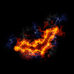 Fototapeta premium Fiery bat.