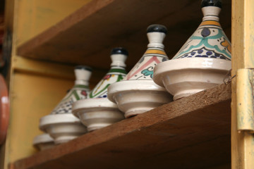 Tajinetöpfe zum Verkauf, Marokko