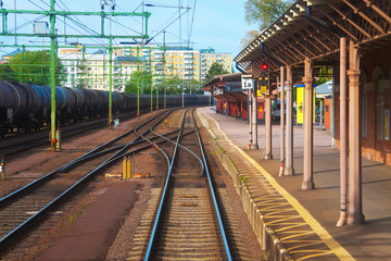 Railroad station in Karlsbad, Sweden