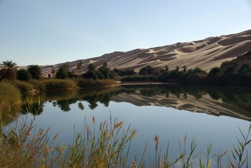 Lac, desert de Libye