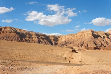 Road in the rocky desert