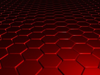 Red hexagonal 3d background