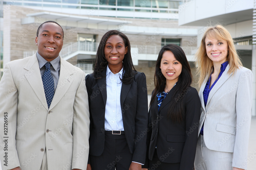 Poster diverse ethnic business team