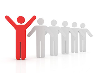 Conceptual image of teamwork