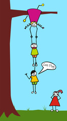 Kids playing at the park