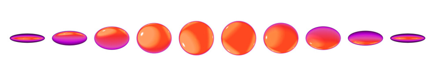rotating red purple orange buttons