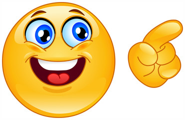 Pointing emoticon