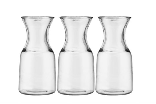 Three glass jugs