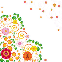 Abstract flowers background with place for your text. eps10.