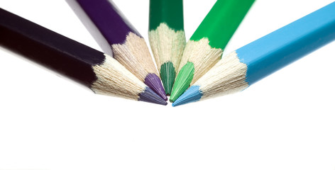Naklejka premium Colorful pencils, education concept