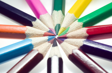 Colorful pencils, education concept