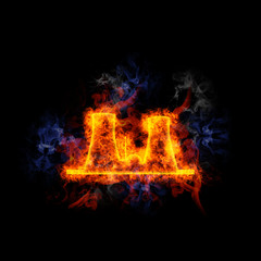 Fototapeta premium Fiery nuclear facility.