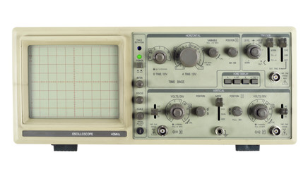 Old analogue oscilloscope