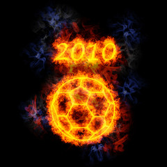 Fiery soccer ball 2010.