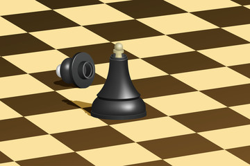 Chess queen in matreshka role