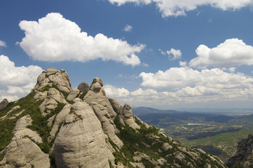 Fototapeta na wymiar Montserrat mountains in spain
