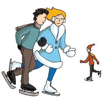 Couple de patineurs