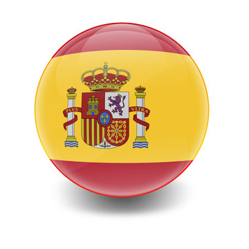 Esfera brillante con bandera España